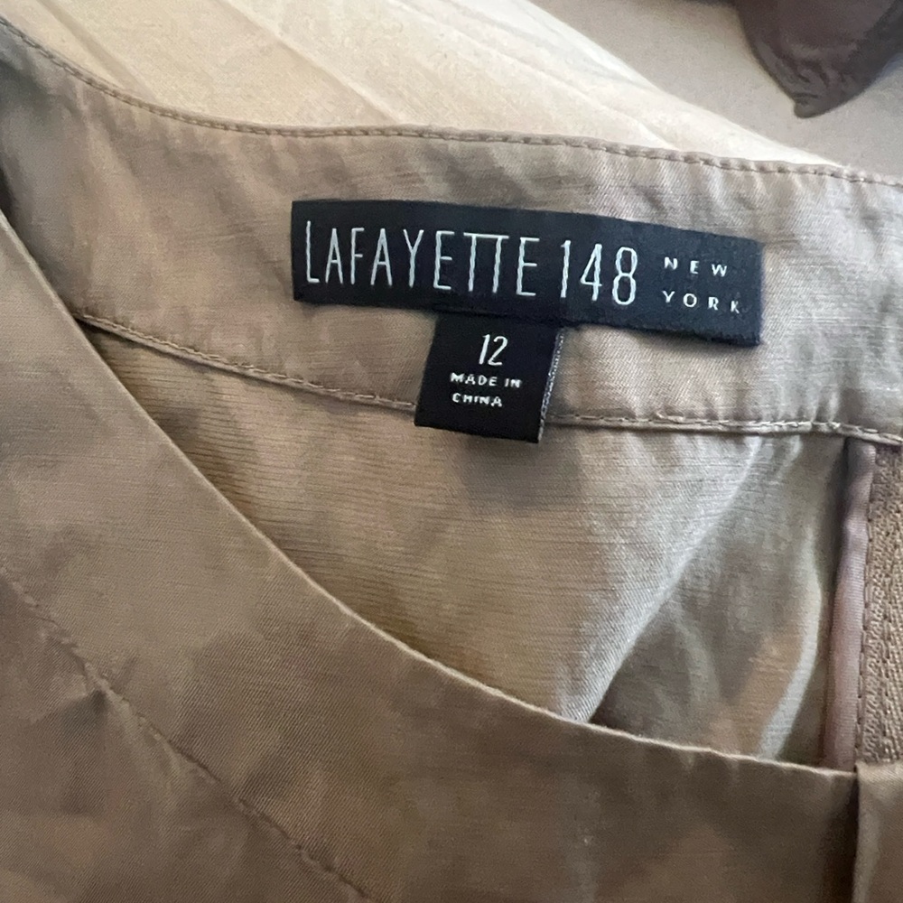 Lafayette 148 New York Tan Dress